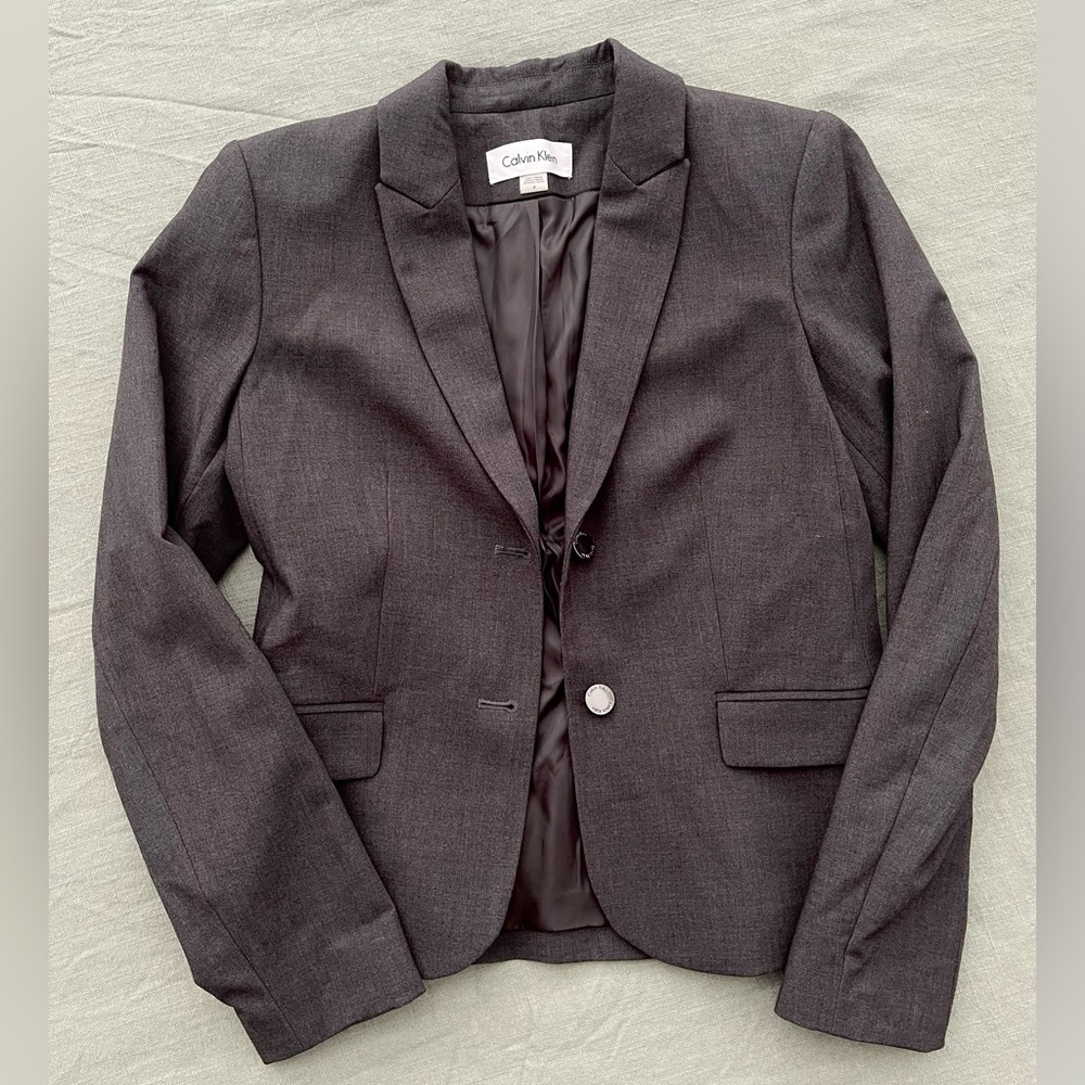 Charcoal calvin klein blazer